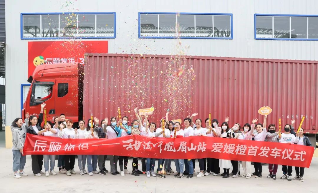 层层筛选出的优质爱媛38号果冻橙,会整齐摆放在泡沫箱中,再用胶带固定,等待装箱运输